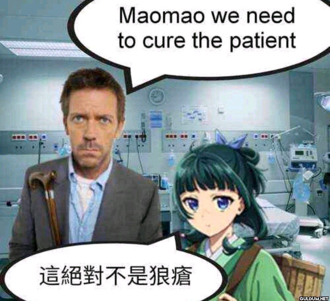 Maomao we need to cure the...