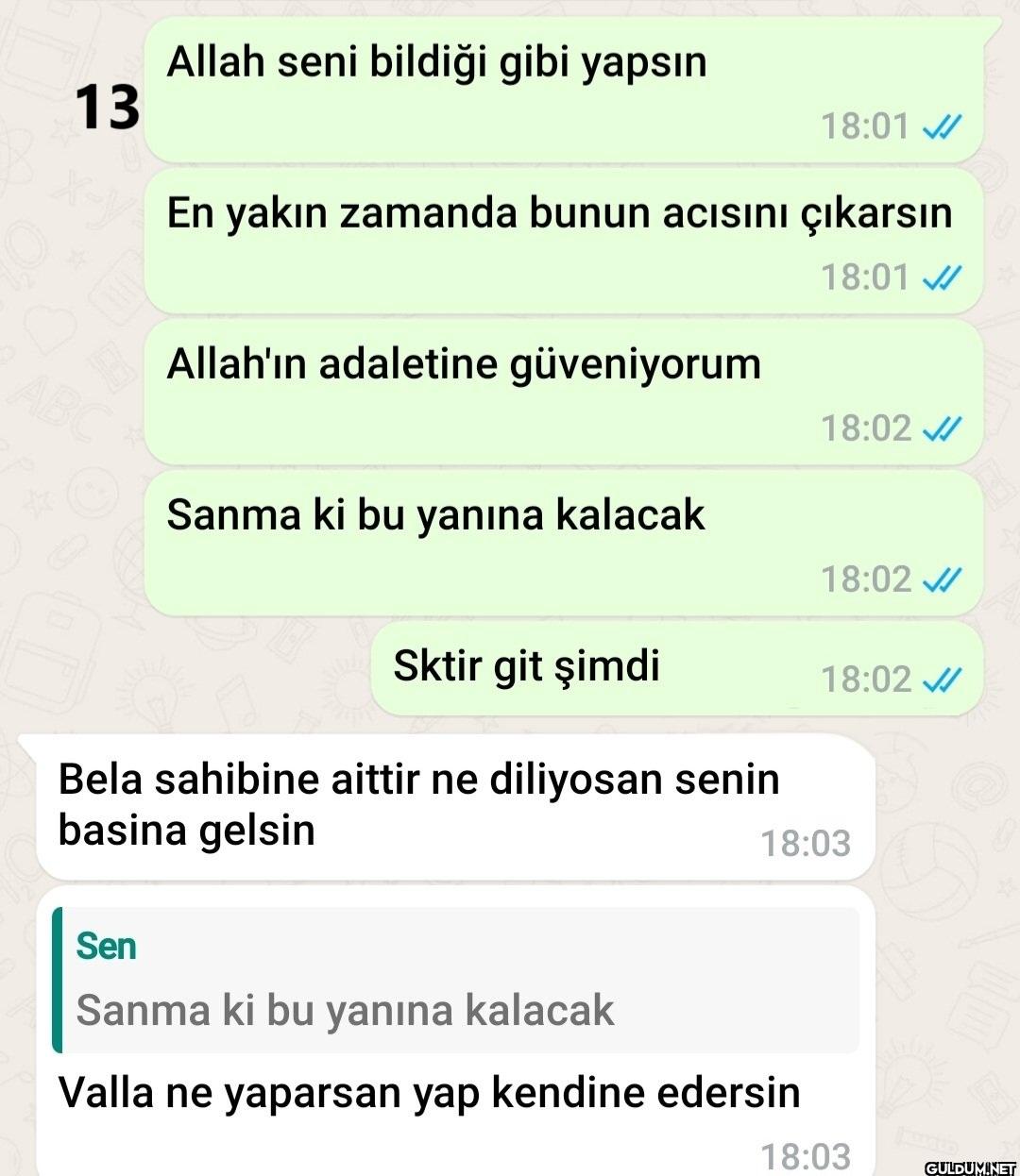 Birsey yaparken önce sen...