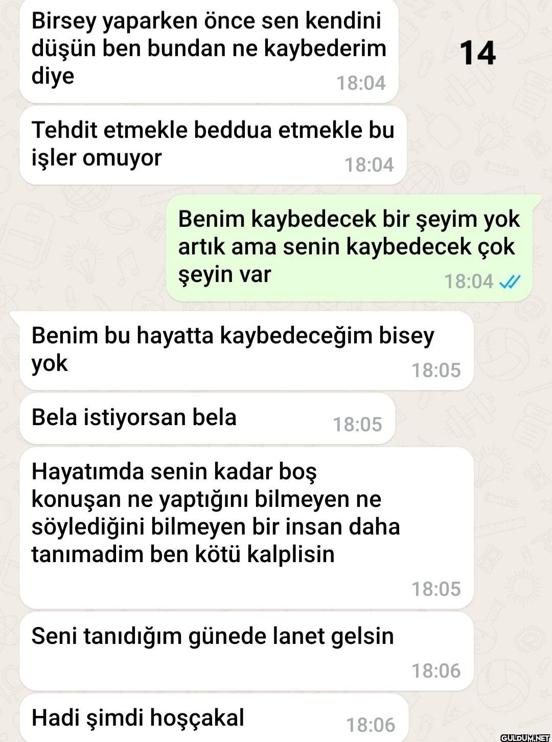 Birsey yaparken önce sen...
