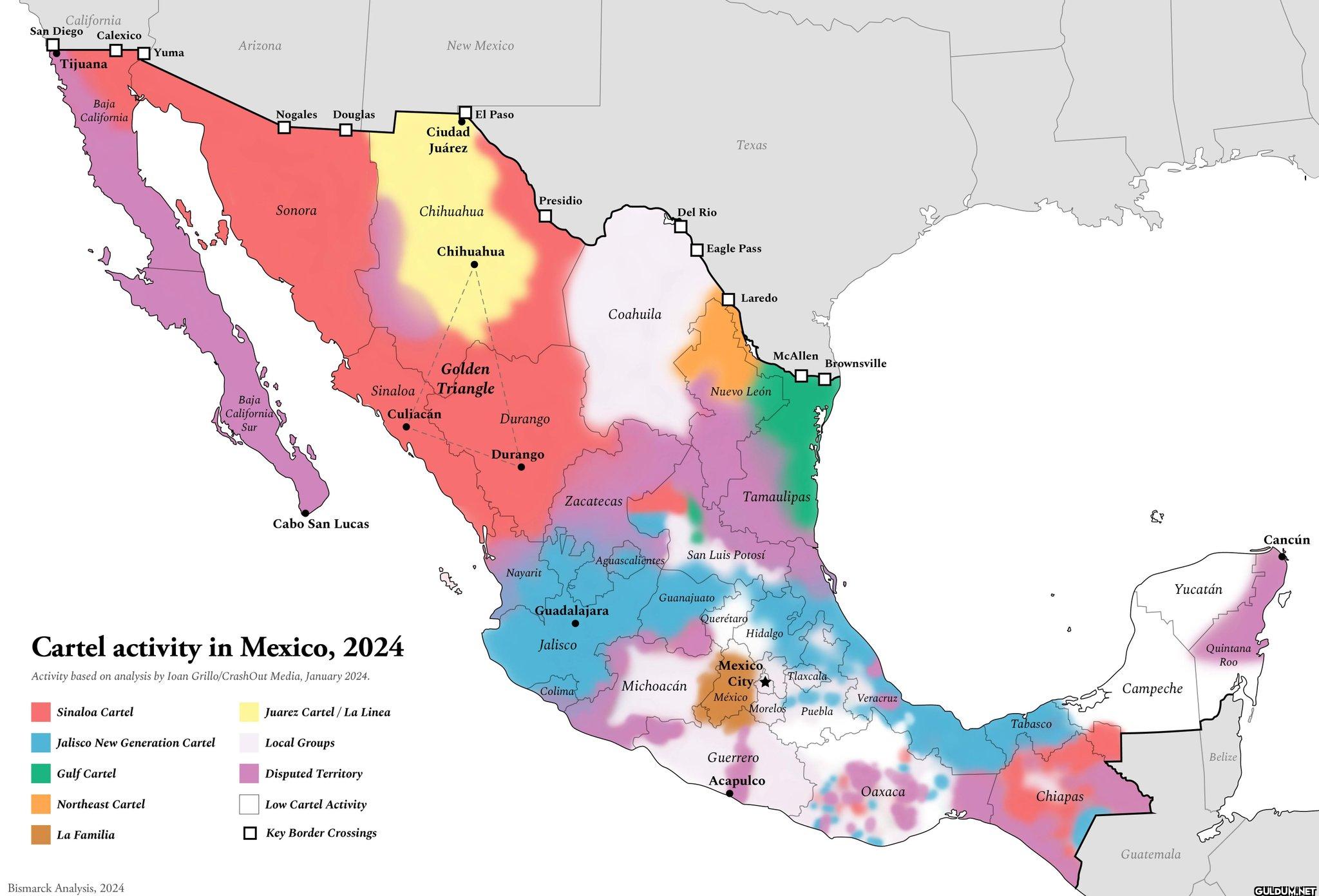 Map of Drug Cartels in...