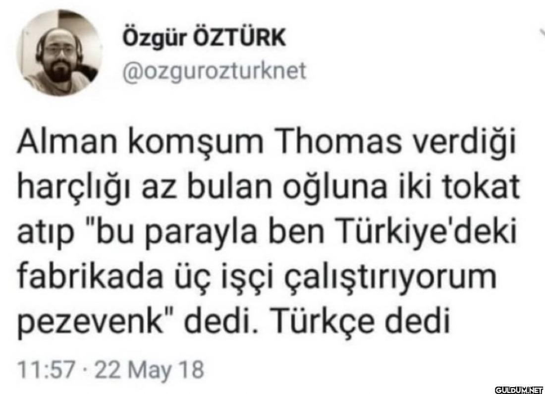 Alman komşum Thomas verdiğ...