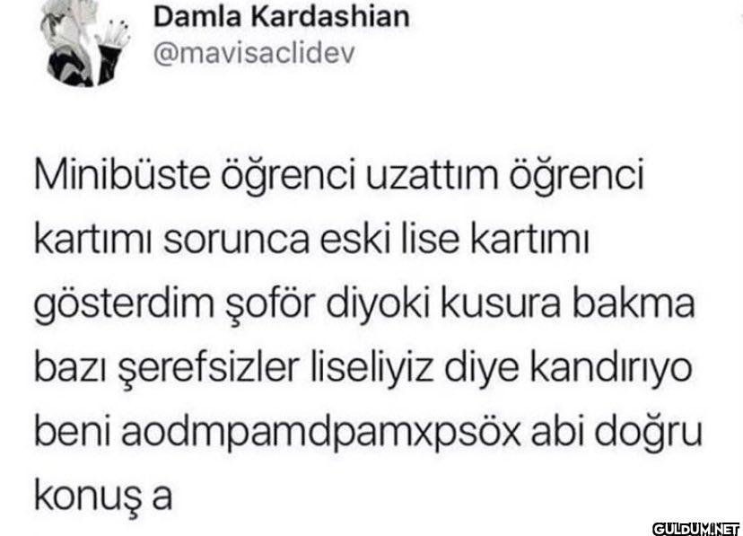 Minibüste öğrenci uzattım...