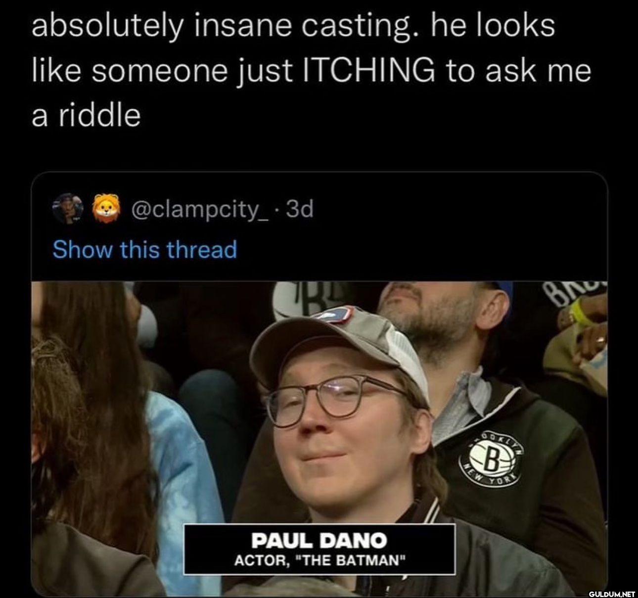 absolutely insane casting....