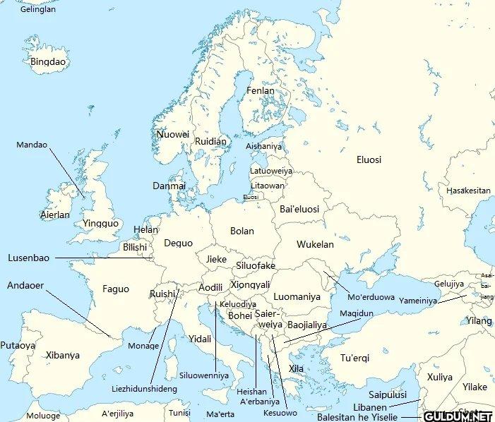 European country names in...