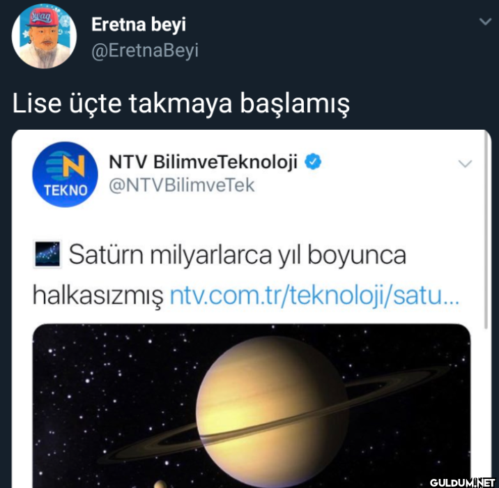 Lise üçte takmaya başlamış...