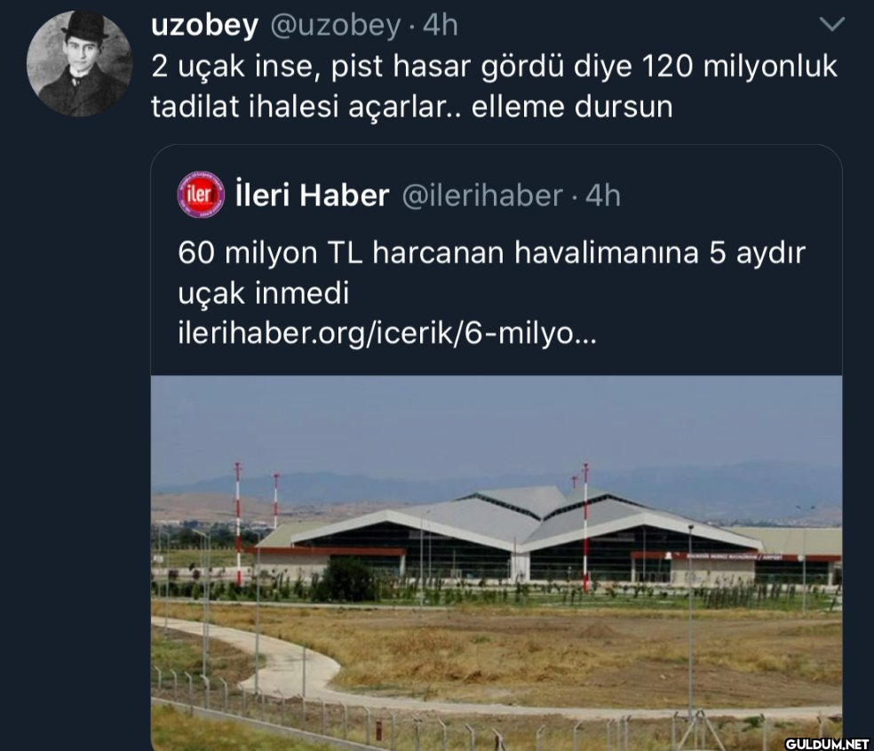 4h 2 uçak inse, pist hasar...