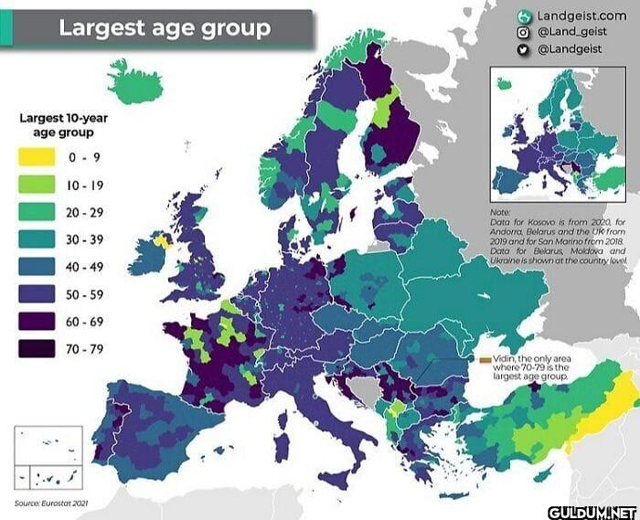 #5. Largest age group in...