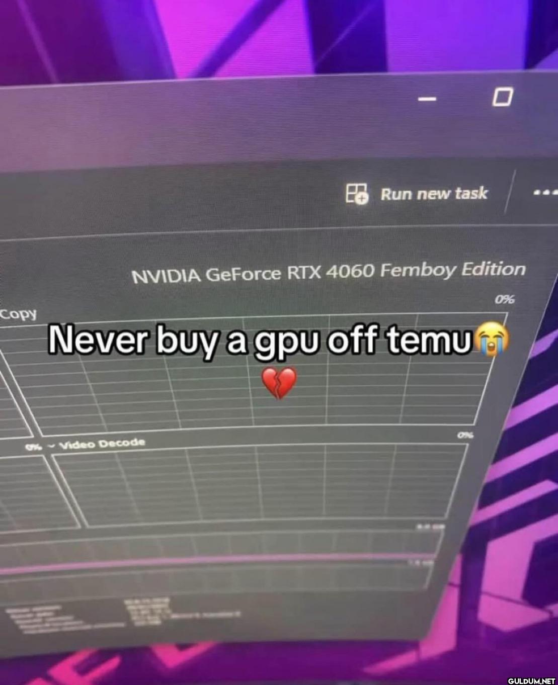 Copy Run new task NVIDIA...