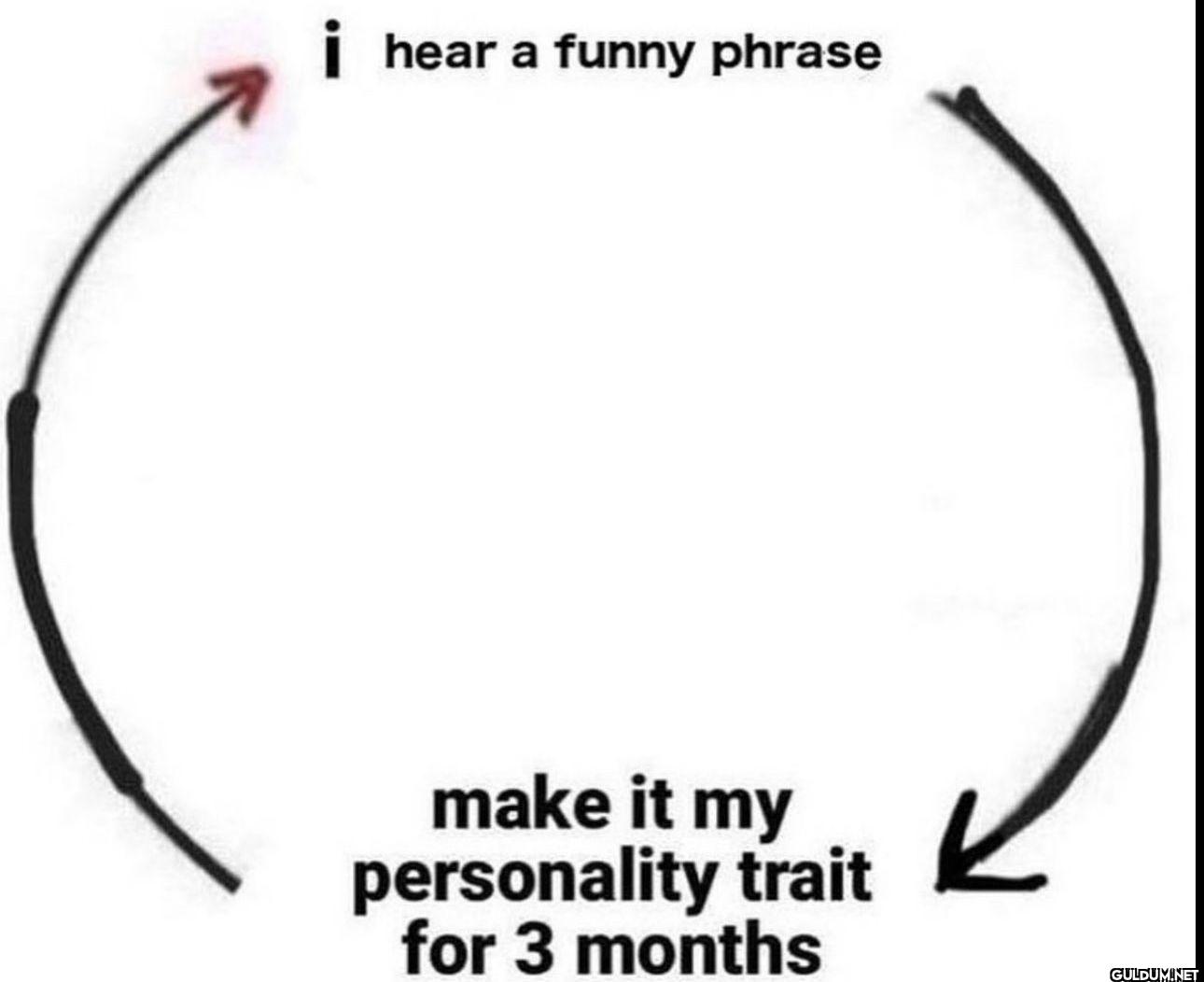 i hear a funny phrase make...