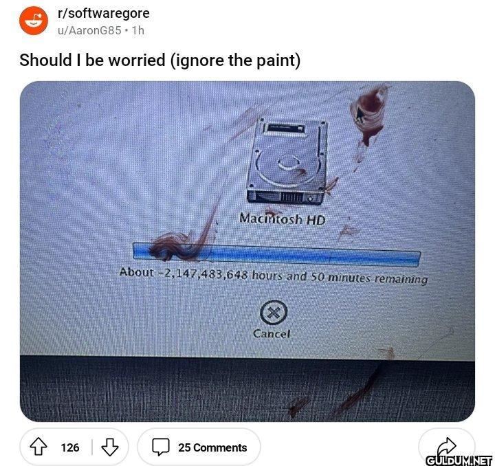 r/softwaregore u/AaronG85...