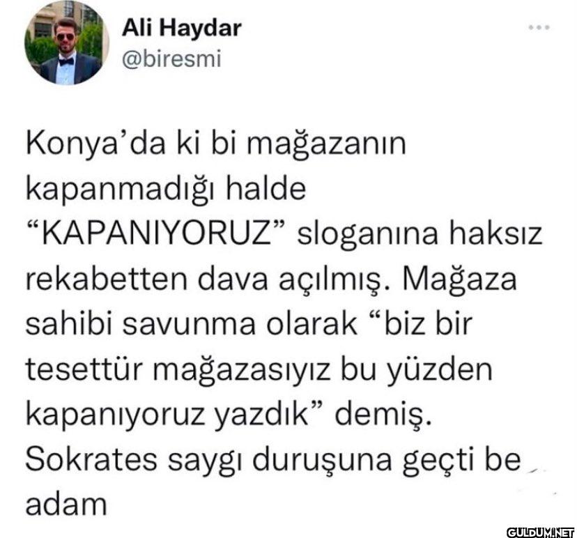Konya'da ki bi mağazanın...