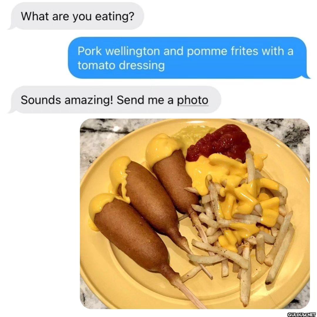 What are you eating? Pork...