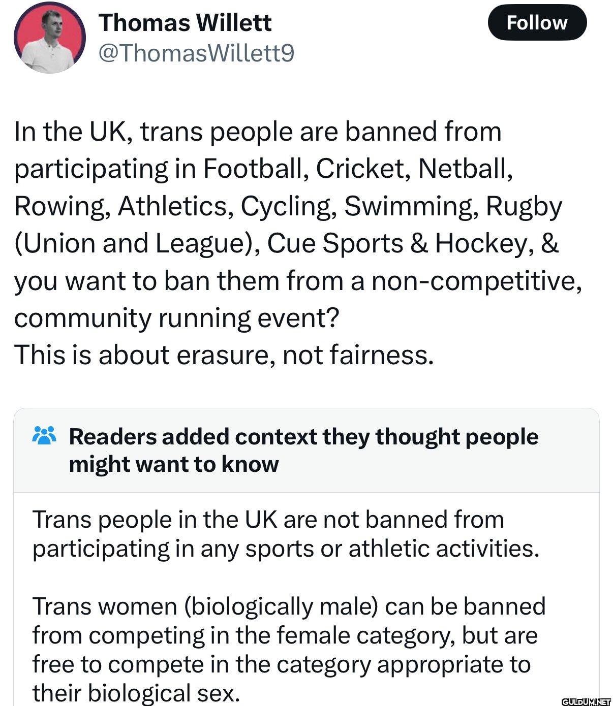 Follow In the UK, trans...