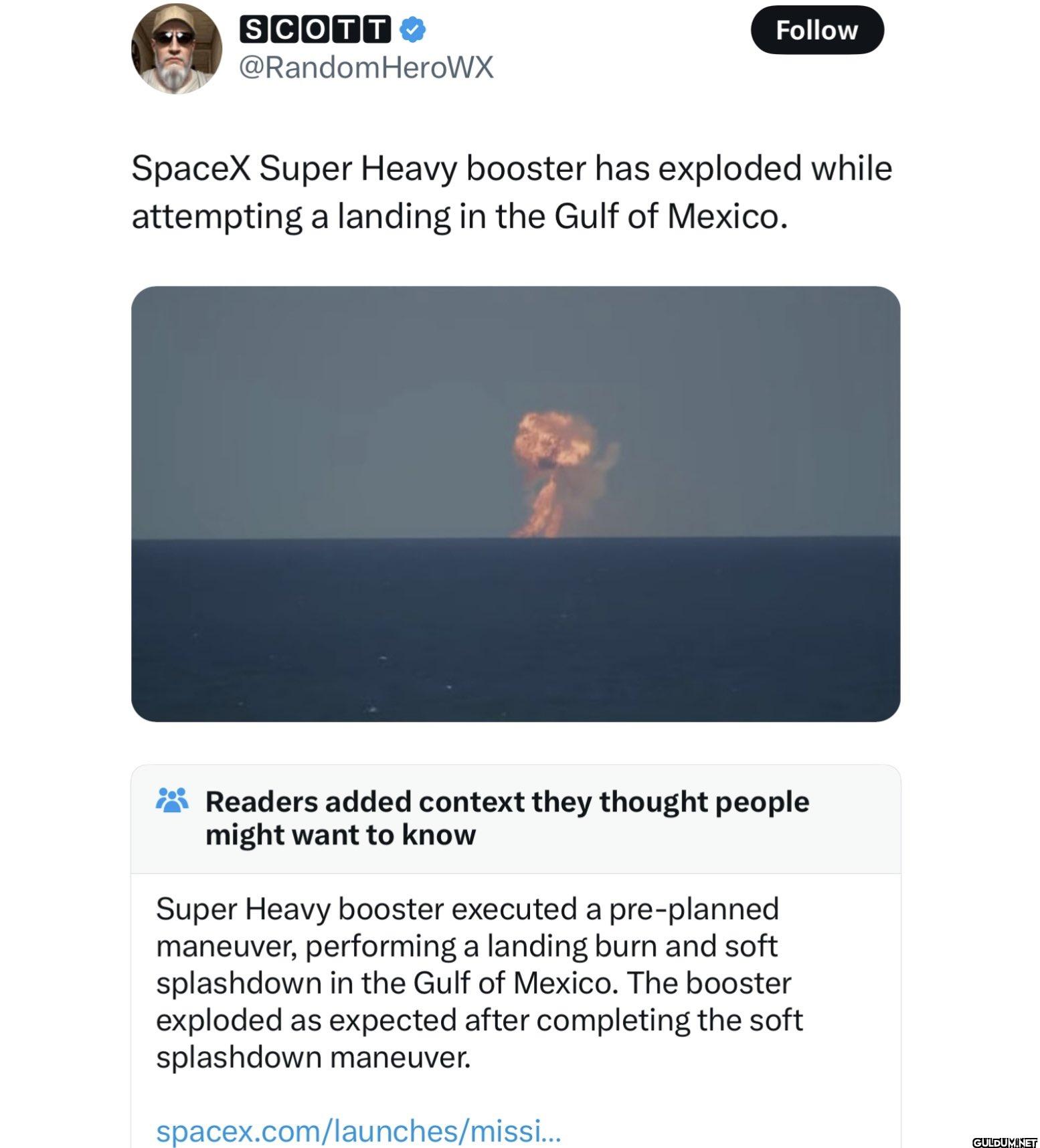 Follow SpaceX Super Heavy...