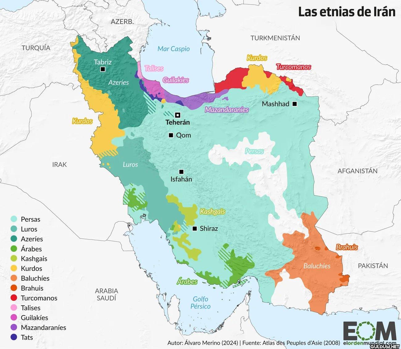 Ethnic map of Iran   ...