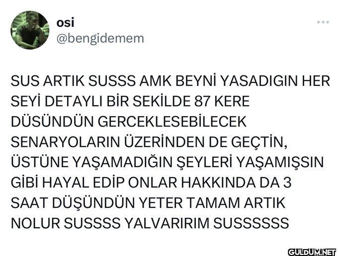 uyumak için kafayı yastığa...