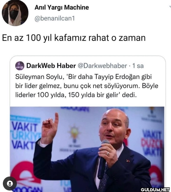 En az 100 yıl kafamız...