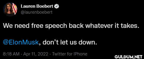 We need free speech back...
