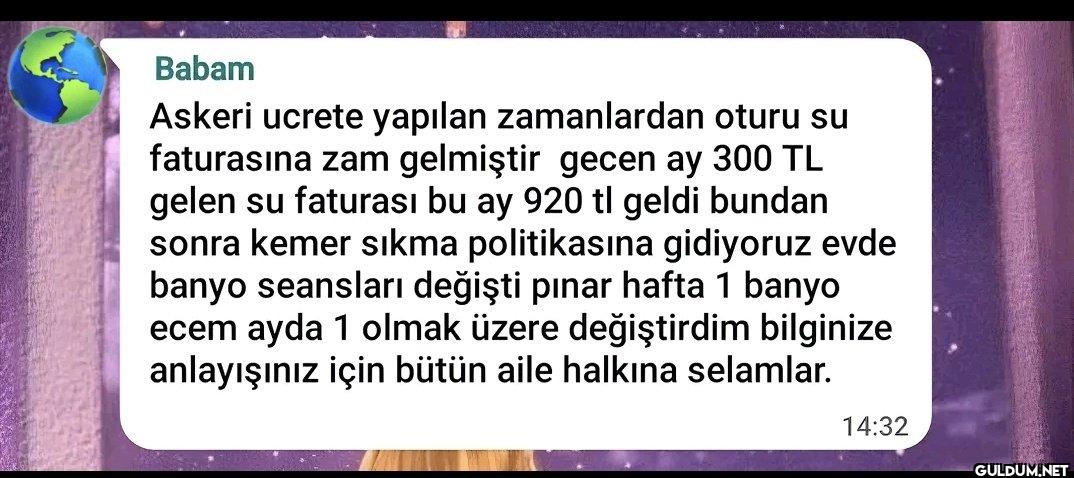 Bir babanın, aile grubuna...