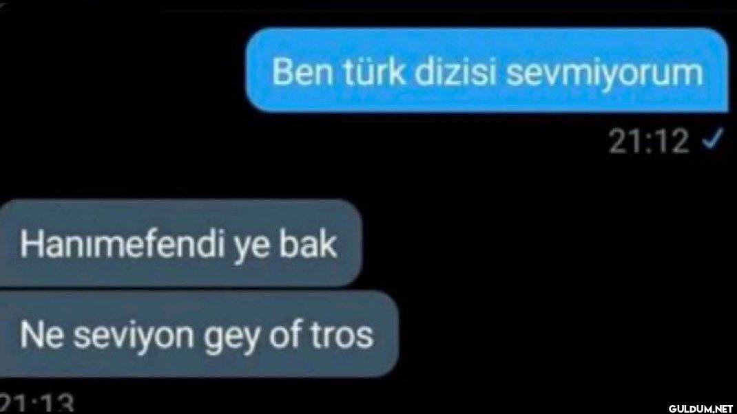Ben türk dizisi sevmiyorum...