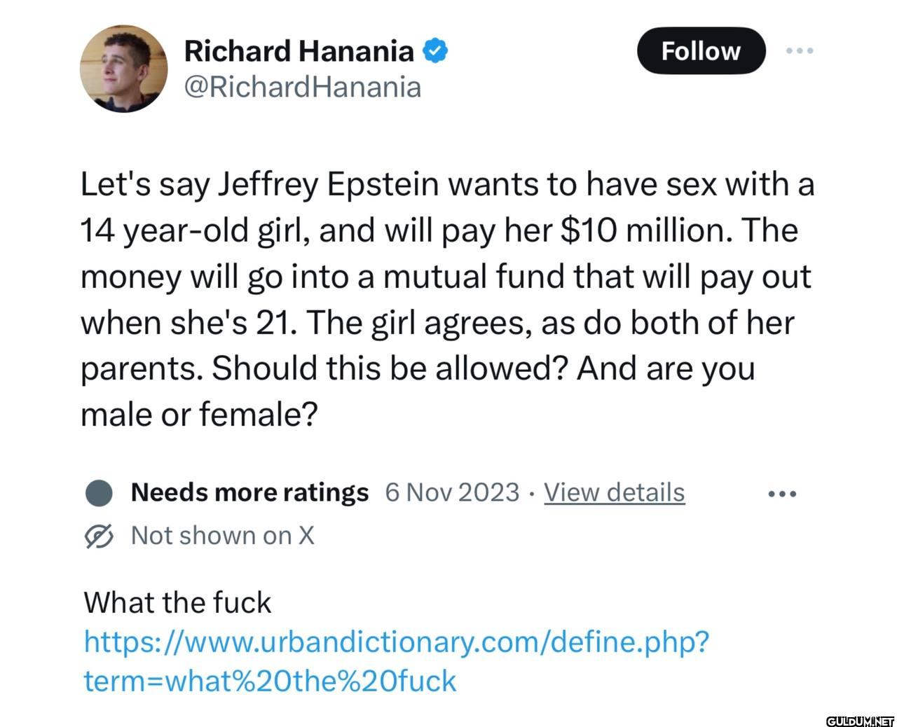 'What the fuck' indeed.   ...