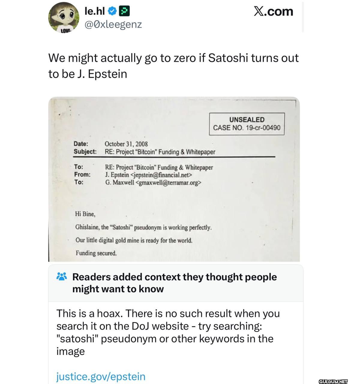 Satoshi is still a mystery...