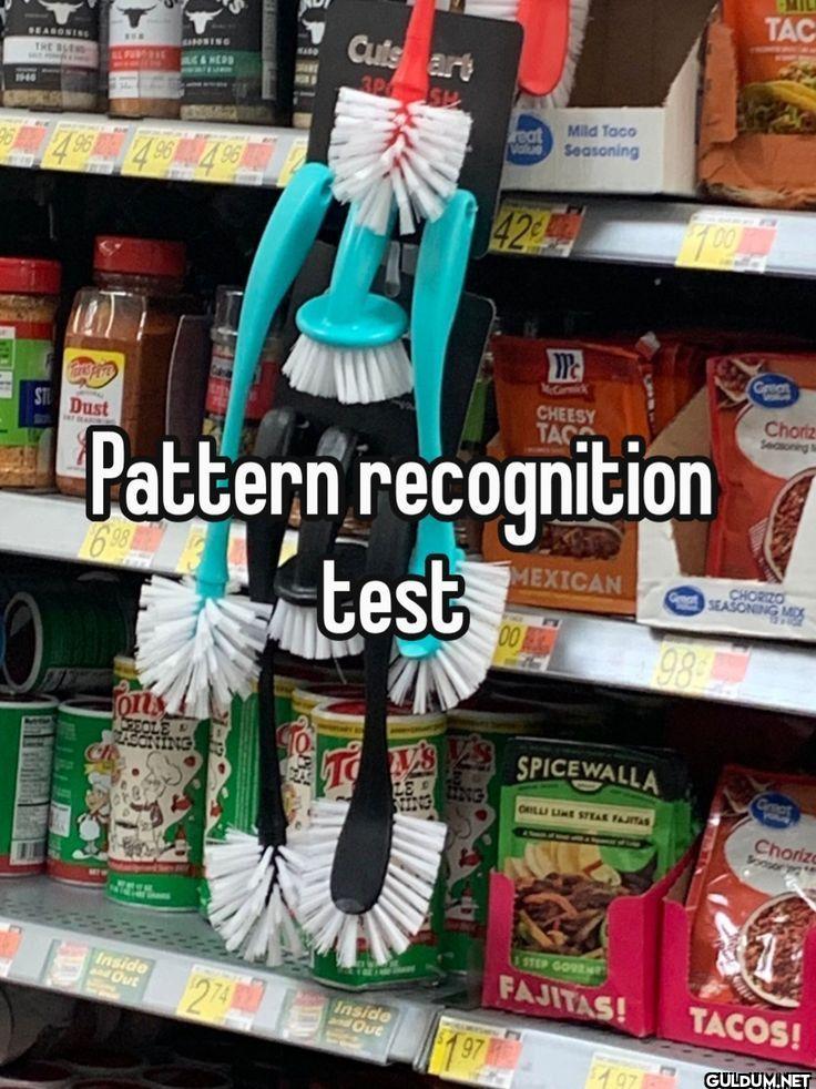 Pattern recognition test