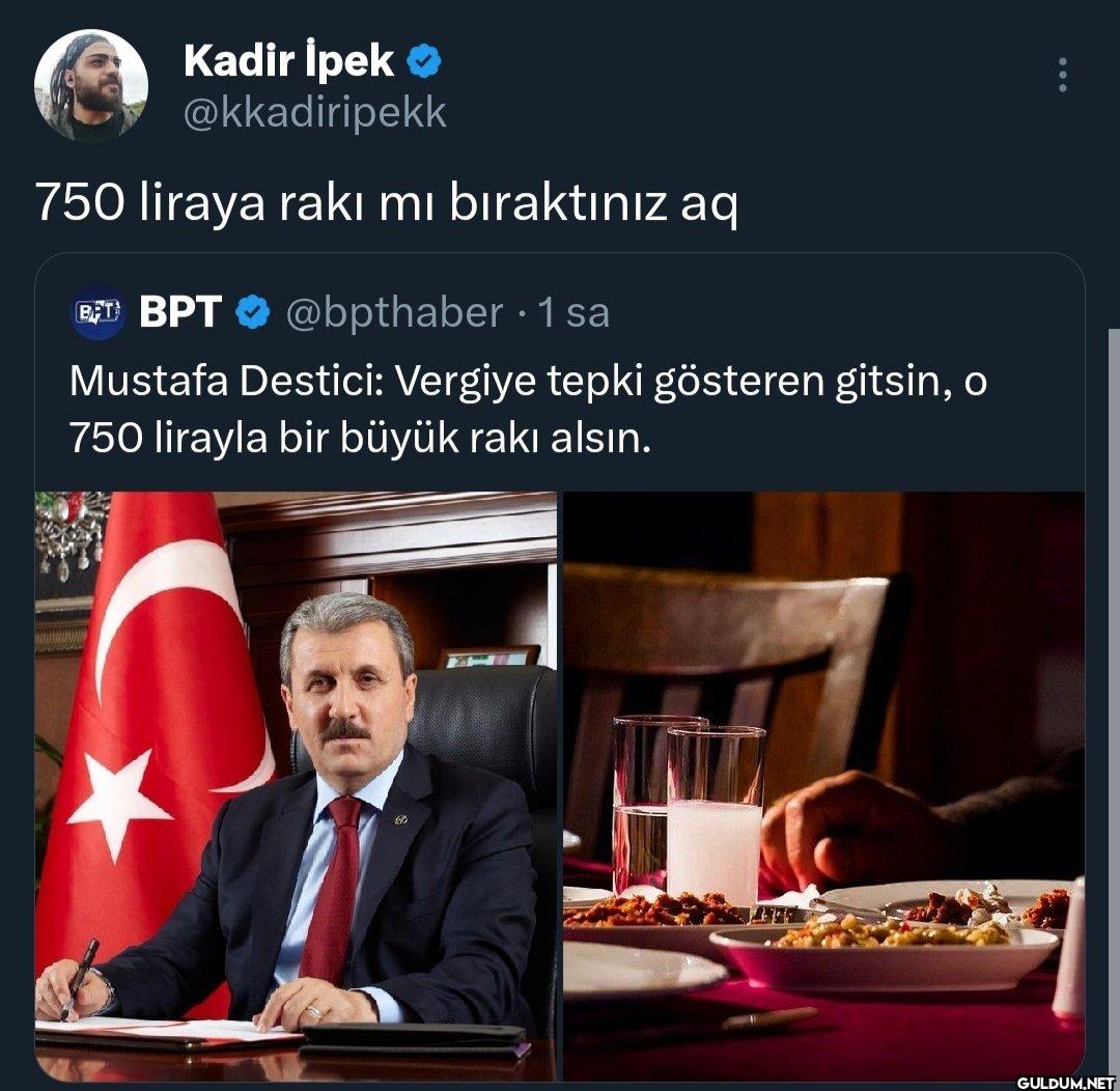 750 liraya rakı mı...