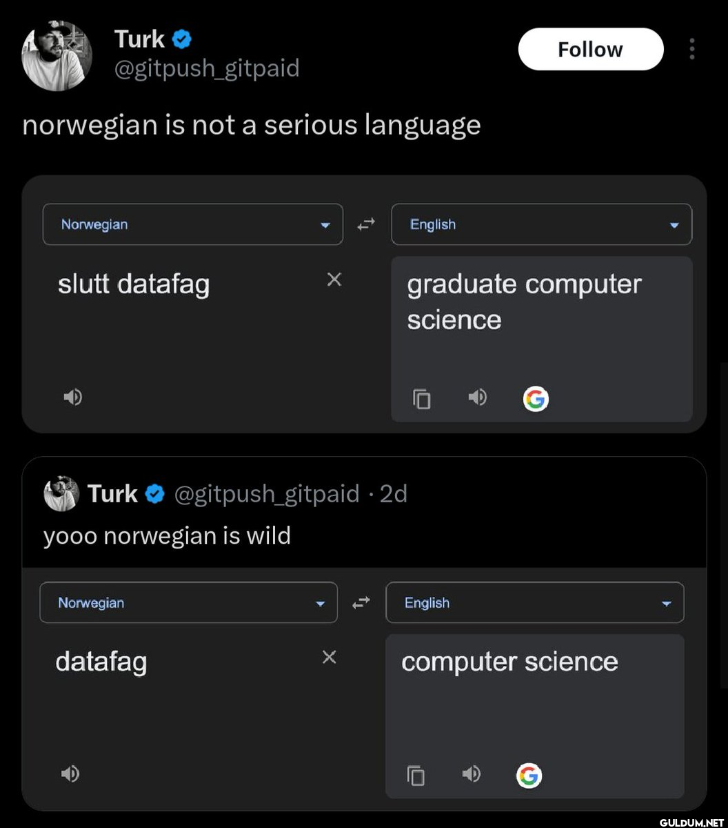 norwegian is not a serious...