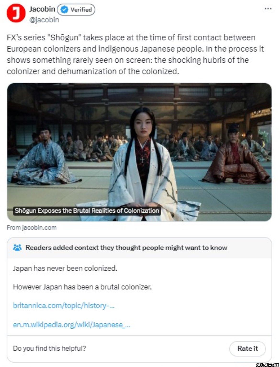 FX's series "Shōgun" takes...