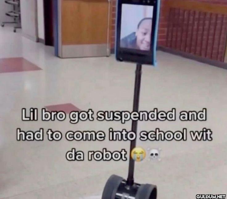 Lil bro got suspended and...