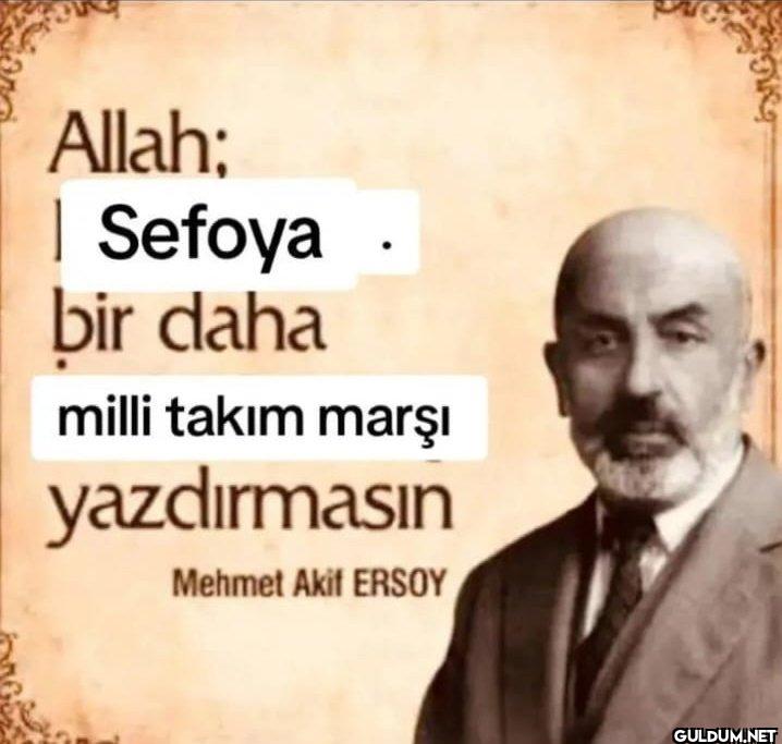 Allah; | Sefoya bir daha...