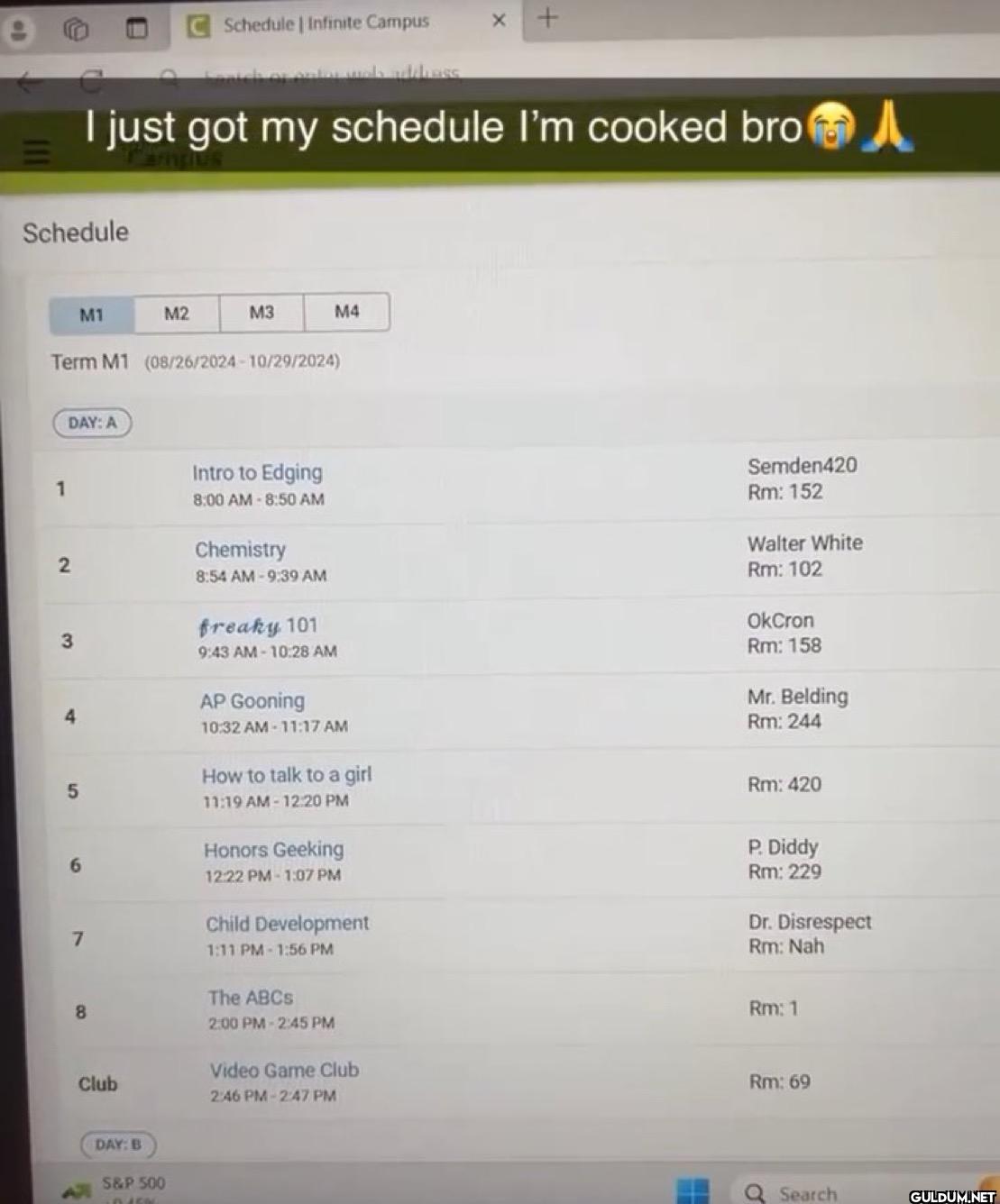 Schedule | Infinite Campus...