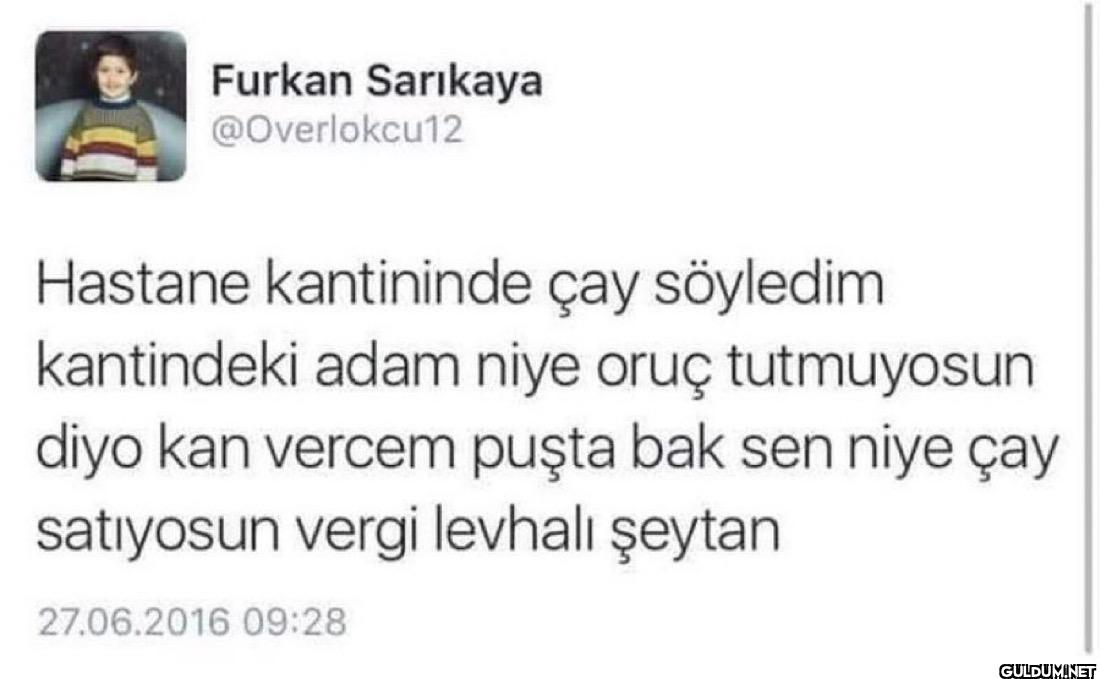 Hastane kantininde çay...