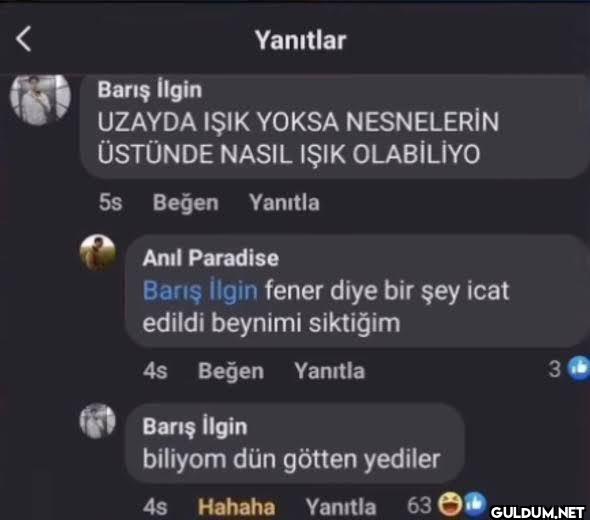 < Barış İlgin Yanıtlar...