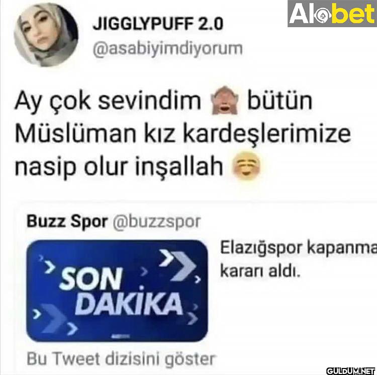 Ay çok sevindim bütün...