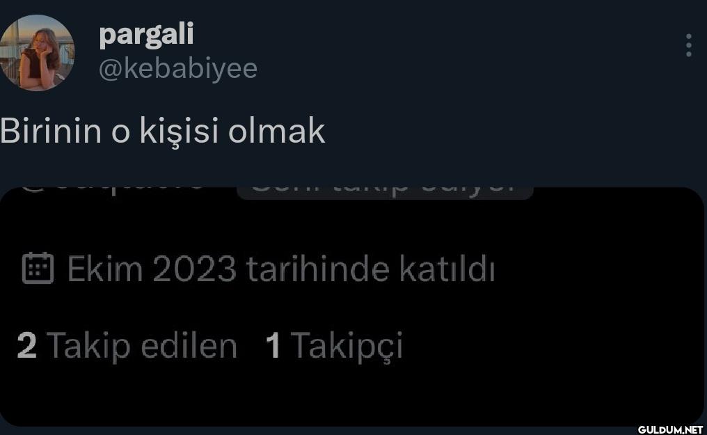 Birinin o kişisi olmak...