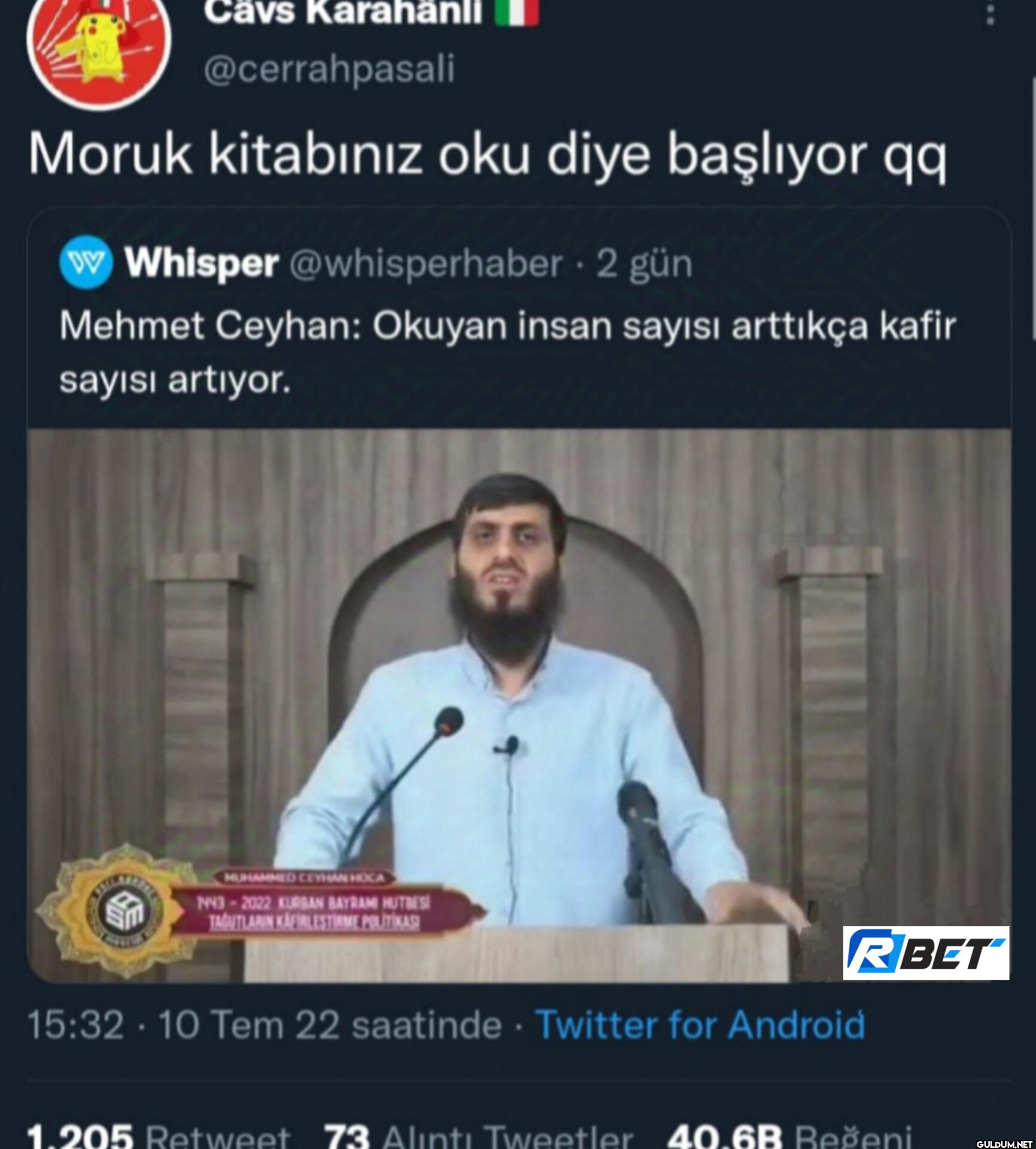 Moruk kitabınız oku diye...
