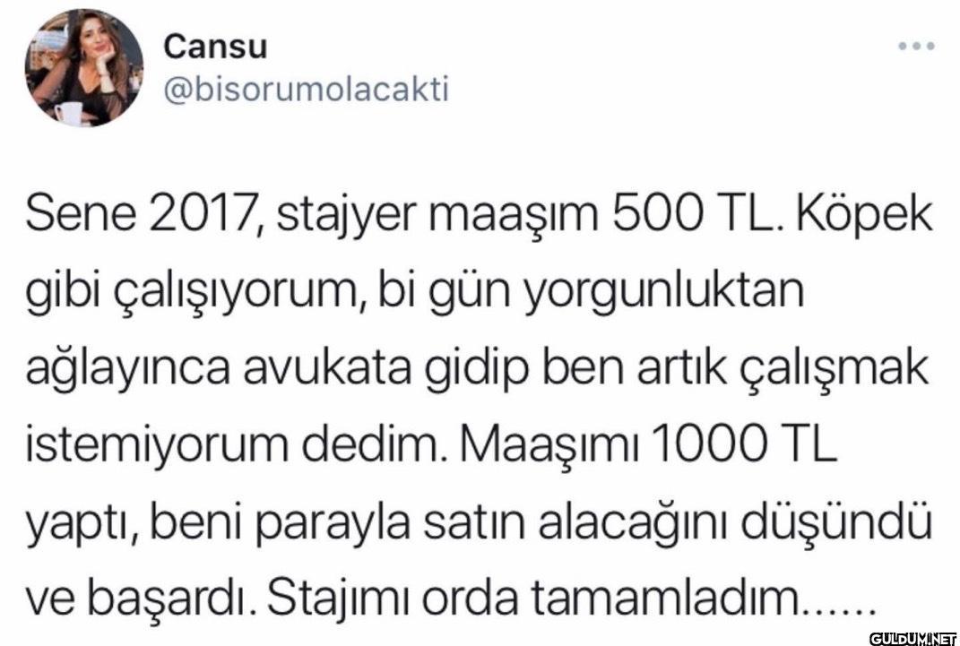 ... Sene 2017, stajyer...
