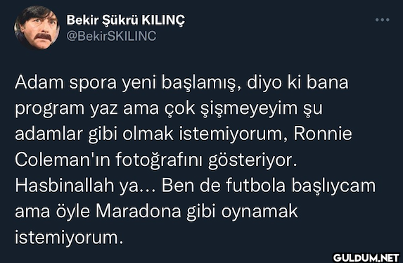 Adam spora yeni başlamış,...