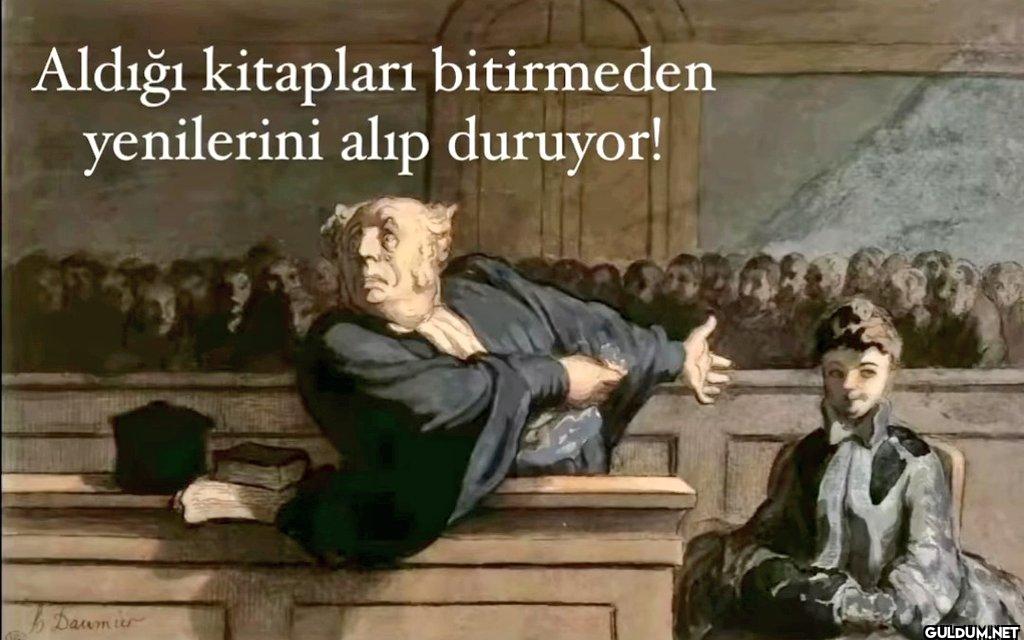 Aldığı kitapları...