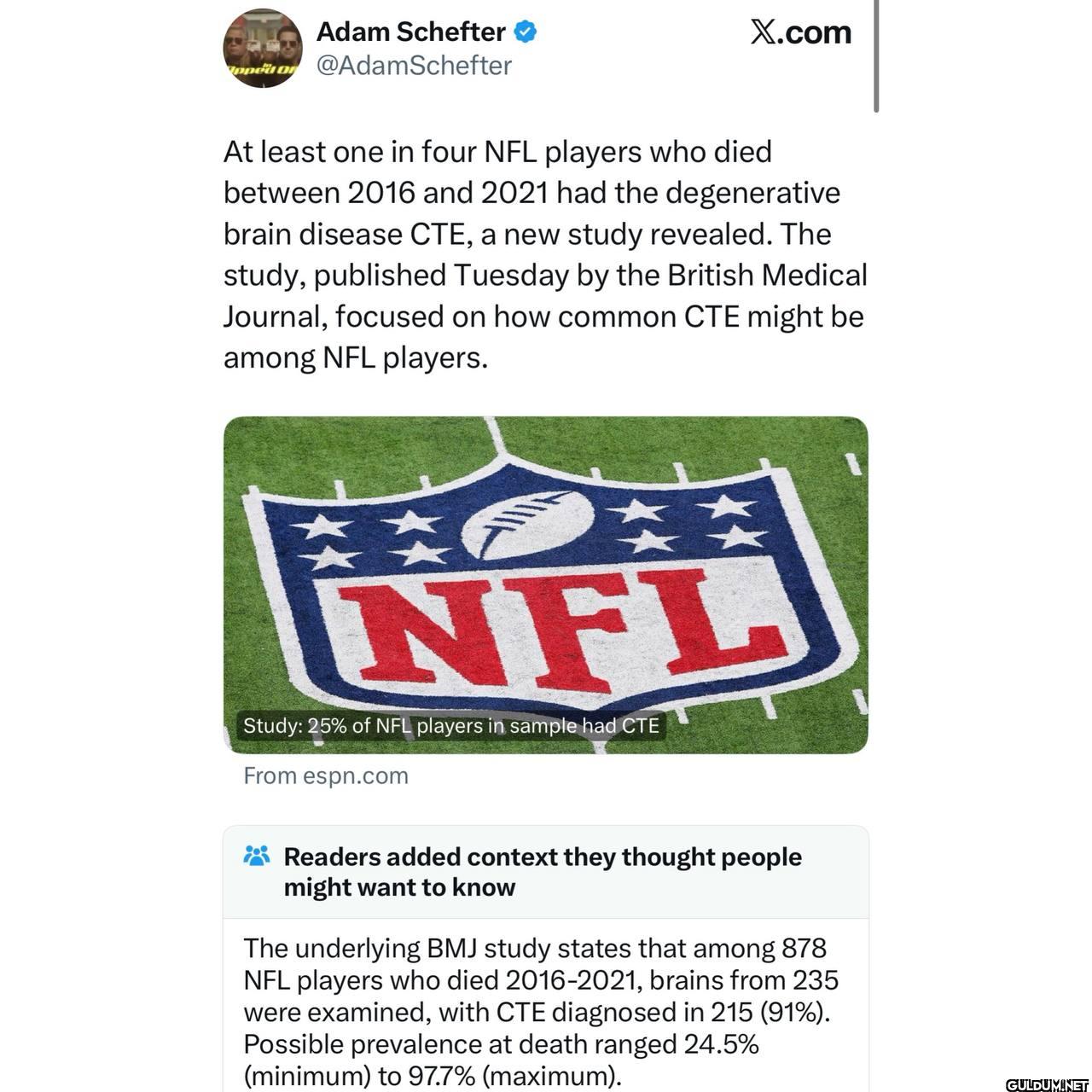 Schefter X.com At least...