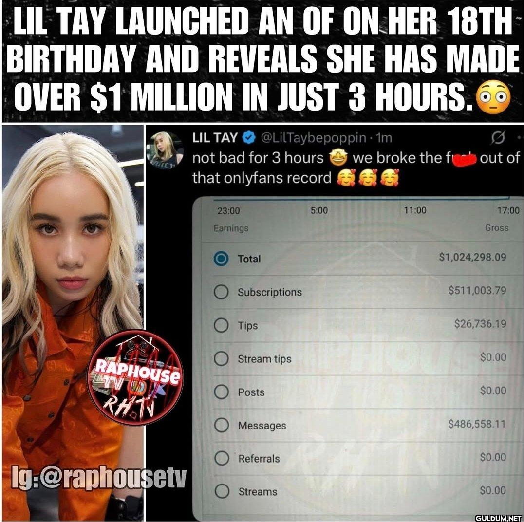 Thoughts?    LIL TAY...