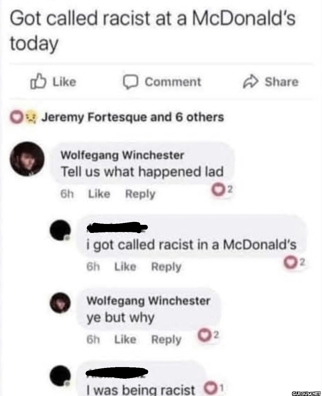 Got called racist at a...