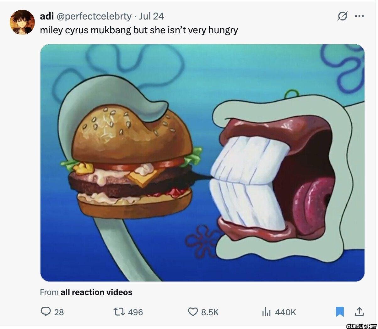 miley cyrus mukbang but...