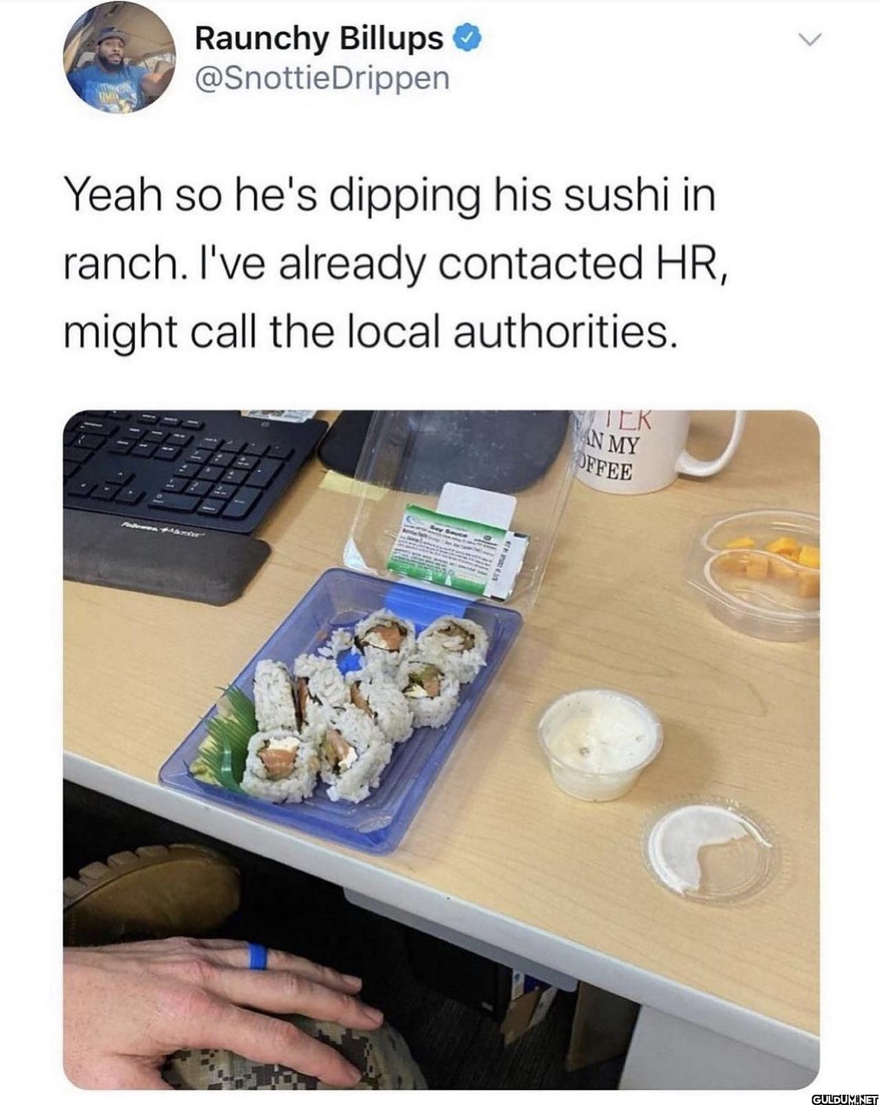 Yeah so he's dipping his...