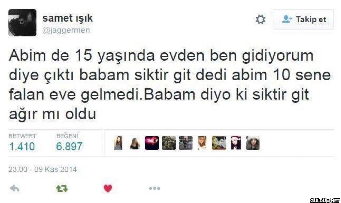 Takip et Abim de 15...