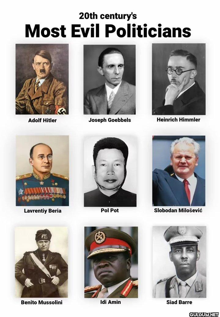 Most Evil Politicians in...