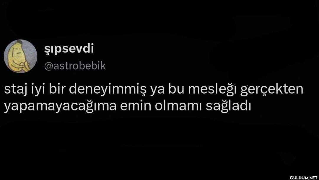 staj iyi bir deneyimmış ya...