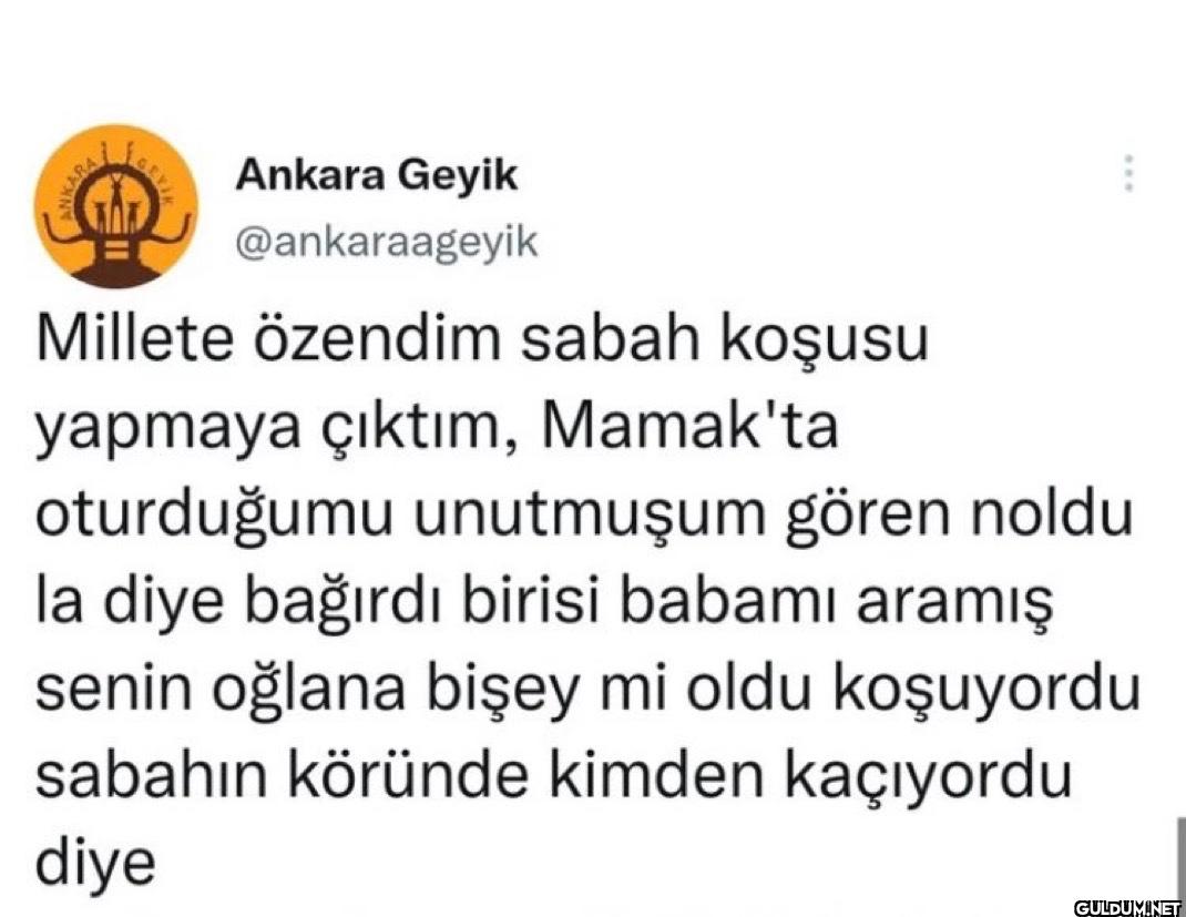Millete özendim sabah...